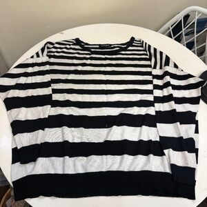 Cable & Gauge black and white stripe sweater
